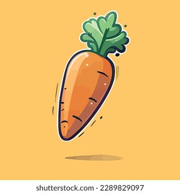 Cute Carrot with Vector Design