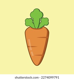 cute carrot vector design illustration line art