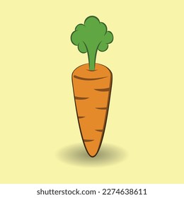 cute carrot vector design illustration line art