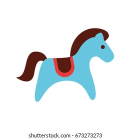 cute carrousel horse isolated icon