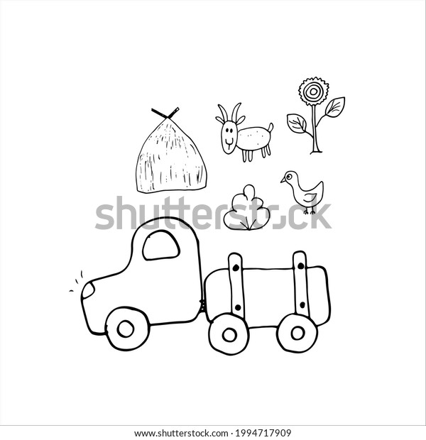 Cute Cars Cartoon Doodles. Transportation\
t-shirt print design. Vector\
Illustration.