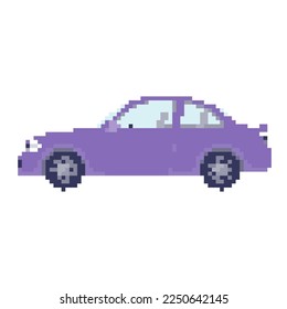 Cute car.Sedan.Sideways.Vector illustration that is easy to edit.