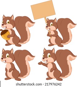 Cute carton squirrel collection set