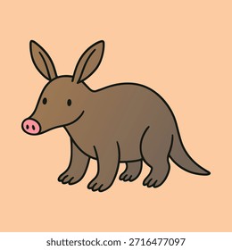Lindo cerdo de dibujos animados en un estilo plano simple con colores suaves. Ilustración amigable de animales perfecta para diseños infantiles, contenido educativo, pegatinas, libros de cuentos y proyectos gráficos lúdicos.