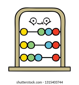 cute cartoon of a abacus