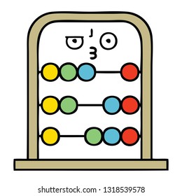 cute cartoon of a abacus