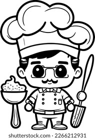 cute cartoon Adorable Chef vector 