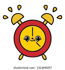 cute cartoon of a alarm clock