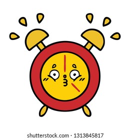 cute cartoon of a alarm clock