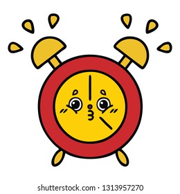 cute cartoon of a alarm clock