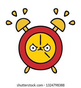 cute cartoon of a alarm clock