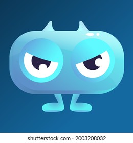 Cute cartoon alien. cartoon monster: goblin or troll, cyclops, ghost, monsters and aliens. Vector illustration. eps 10