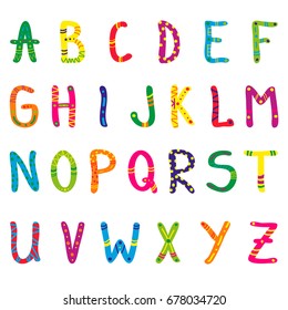 Cute cartoon alphabet for children