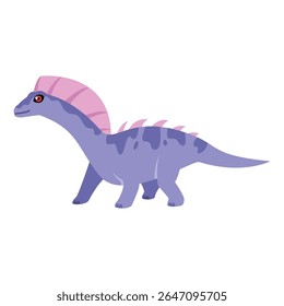 Cute Cartoon Amargasaurus Dinosaur Illustration