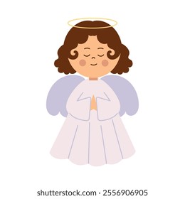 cute cartoon angel praying design