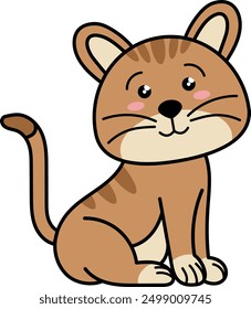 Cute Cartoon Animal Cat Illustration