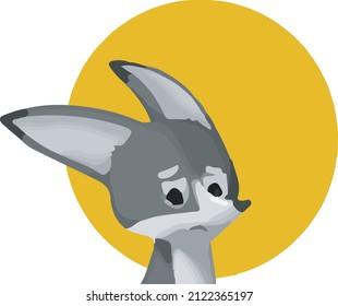 cute cartoon animal expression illustration