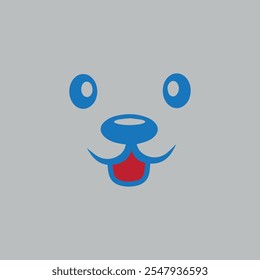 Cute cartoon animal face design