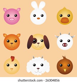 Cute cartoon animals