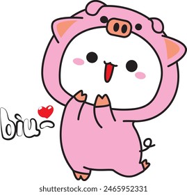 Cute cartoon animals character design. Cute vector image, vector eps. 10