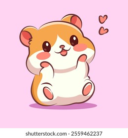 cute cartoon animals squirrel holding cheek vector design for elements, clipart and sticker