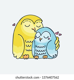 Cute cartoon animals. Vector clip art illustration for children design, cards, prints, coloring books. Grungy kawaii image