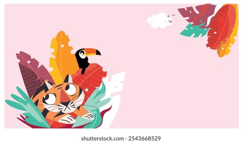 Cute cartoon anime characters background Draw vector illustration greeting card and print pattern . adorable, animals kids art.