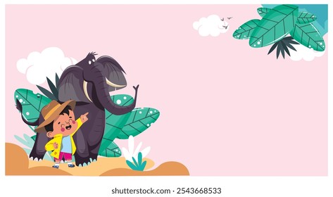 Cute cartoon anime characters background Draw vector illustration greeting card and print pattern . adorable, animals kids art.