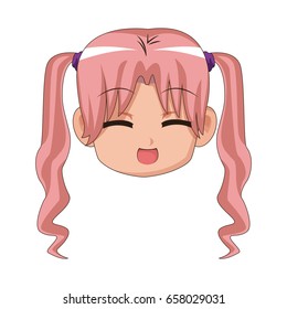 cute cartoon anime little girl chibi character