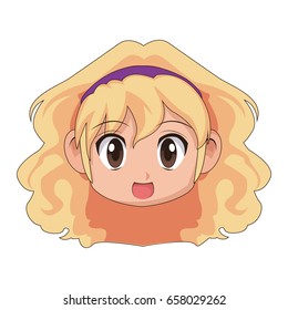 cute cartoon anime little girl chibi character