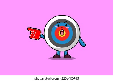 Cute Cartoon Archery target with foam finger glove in modern design