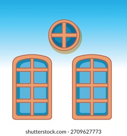Cute Cartoon Architecture and Nature Vector Collection