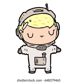 cute cartoon astronaut