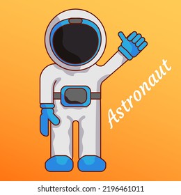 cute cartoon astronaut vector design