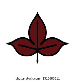 cute cartoon of a autumn leaf