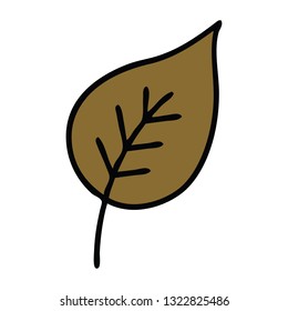 cute cartoon of a autumn leaf