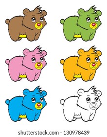 Cute cartoon baby bear