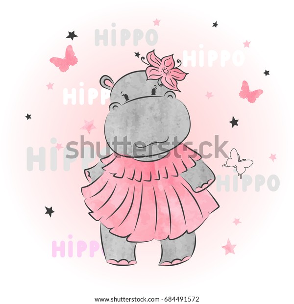 Joli Dessin Anime Bebe Hippo Image Image Vectorielle De Stock Libre De Droits Joli Dessin Anime Bebe Hippo Image Image Vectorielle De Stock Libre De Droits