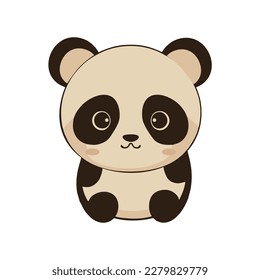 Cute cartoon baby panda.  Panda Vector