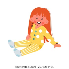 Dibujo de dibujos animados lindo icono plano. Ilustración del vector