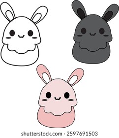 Cute Cartoon Baby Rabbit vector