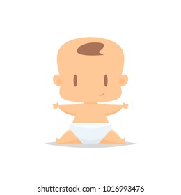Cute cartoon baby vector