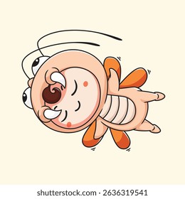 Cute Cartoon Baby Wearing Flying Termite Costume