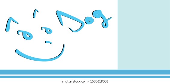 Cute cartoon background There is space to enter text.
