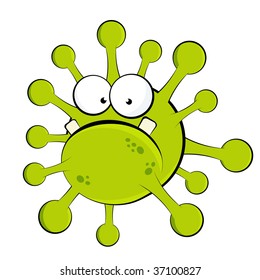 cute cartoon bacterium