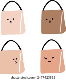 Cute Cartoon Bag Vector Illustration | Minimalist Style