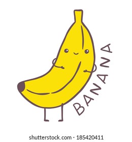 Cute Cartoon Banana Character