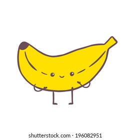 Cute Cartoon Banana Character