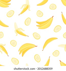 Cuta caricatura banana. Patrón sin fisuras para el diseño de tela, ropa, papel pintado, papel. Fondo aislado sin inconveniente.