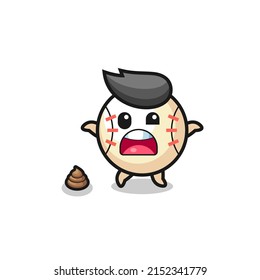 cute cartoon baseball with shivering expression , cute design